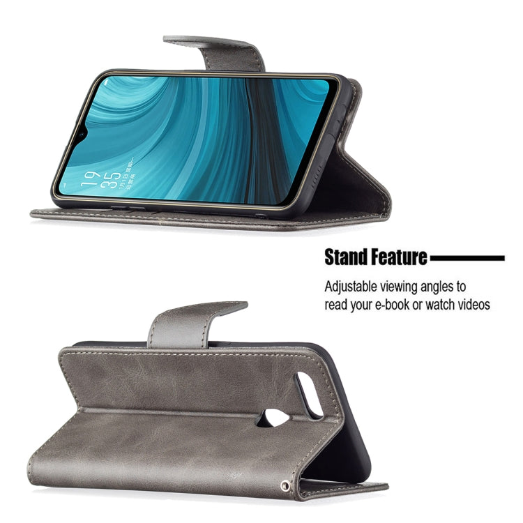 For OPPO A7 Retro Lambskin Texture Pure Color Horizontal Flip PU Leather Case with Holder & Card Slots & Wallet & Lanyard