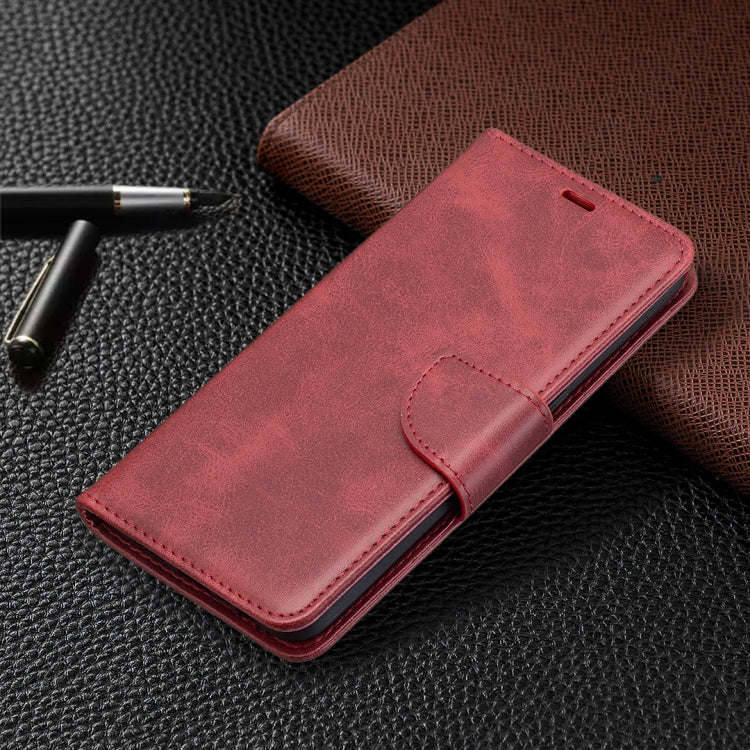 For OPPO A7 Retro Lambskin Texture Pure Color Horizontal Flip PU Leather Case with Holder & Card Slots & Wallet & Lanyard