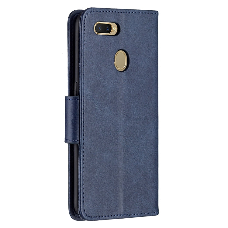 For OPPO A7 Retro Lambskin Texture Pure Color Horizontal Flip PU Leather Case with Holder & Card Slots & Wallet & Lanyard