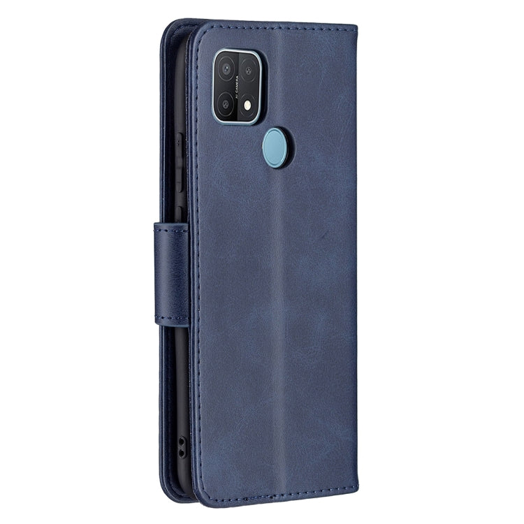 For OPPO A15 Retro Lambskin Texture Pure Color Horizontal Flip PU Leather Case with Holder & Card Slots & Wallet & Lanyard