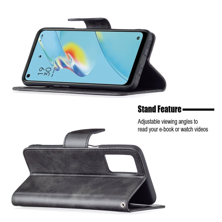 For OPPO A54 4G / 5G Retro Lambskin Texture Pure Color Horizontal Flip PU Leather Case with Holder & Card Slots & Wallet & Lanyard