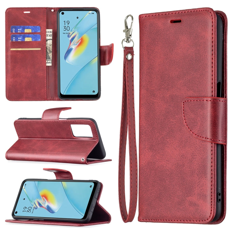 For OPPO A54 4G / 5G Retro Lambskin Texture Pure Color Horizontal Flip PU Leather Case with Holder & Card Slots & Wallet & Lanyard
