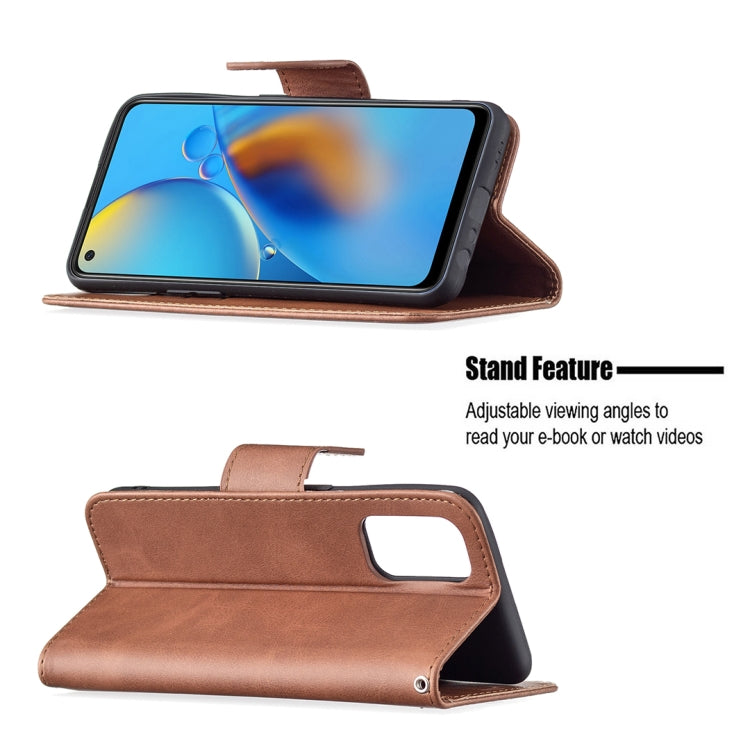 For OPPO A74 4G / F19 4G Retro Lambskin Texture Pure Color Horizontal Flip PU Leather Case with Holder & Card Slots & Wallet & Lanyard
