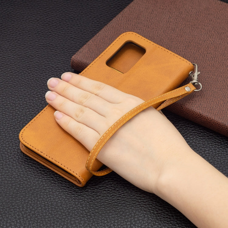 For OPPO A74 4G / F19 4G Retro Lambskin Texture Pure Color Horizontal Flip PU Leather Case with Holder & Card Slots & Wallet & Lanyard