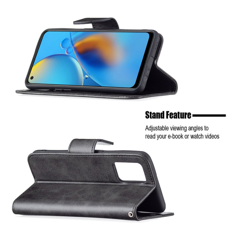 For OPPO A74 4G / F19 4G Retro Lambskin Texture Pure Color Horizontal Flip PU Leather Case with Holder & Card Slots & Wallet & Lanyard