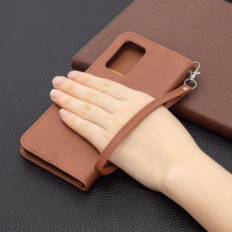 For OPPO A74 4G / F19 4G Retro Lambskin Texture Pure Color Horizontal Flip PU Leather Case with Holder & Card Slots & Wallet & Lanyard