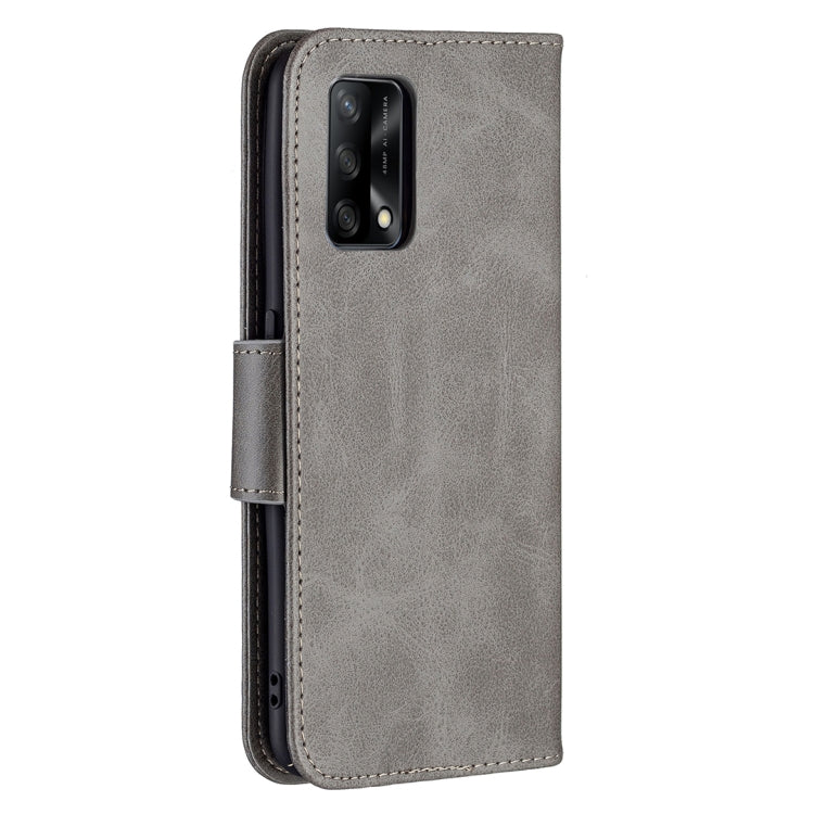 For OPPO A74 4G / F19 4G Retro Lambskin Texture Pure Color Horizontal Flip PU Leather Case with Holder & Card Slots & Wallet & Lanyard