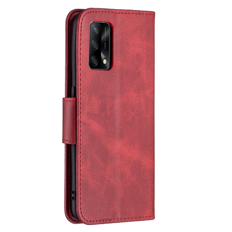 For OPPO A74 4G / F19 4G Retro Lambskin Texture Pure Color Horizontal Flip PU Leather Case with Holder & Card Slots & Wallet & Lanyard