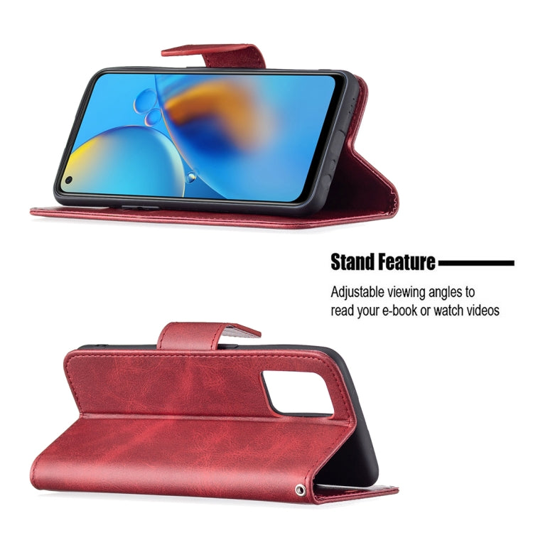 For OPPO A74 4G / F19 4G Retro Lambskin Texture Pure Color Horizontal Flip PU Leather Case with Holder & Card Slots & Wallet & Lanyard