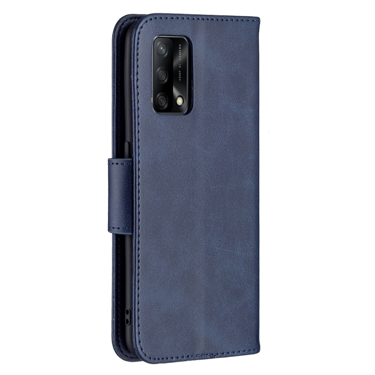 For OPPO A74 4G / F19 4G Retro Lambskin Texture Pure Color Horizontal Flip PU Leather Case with Holder & Card Slots & Wallet & Lanyard