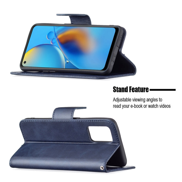 For OPPO A74 4G / F19 4G Retro Lambskin Texture Pure Color Horizontal Flip PU Leather Case with Holder & Card Slots & Wallet & Lanyard