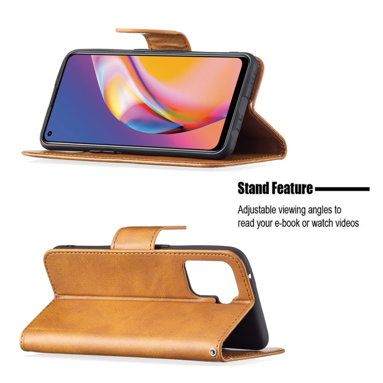 For OPPO A94 4G/Reno5 F/F19 Pro Retro Lambskin Texture Pure Color Horizontal Flip PU Leather Case with Holder & Card Slots & Wallet & Lanyard