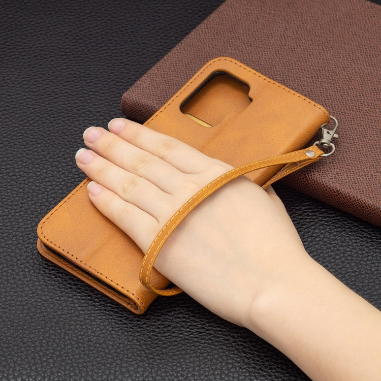 For OPPO A94 4G/Reno5 F/F19 Pro Retro Lambskin Texture Pure Color Horizontal Flip PU Leather Case with Holder & Card Slots & Wallet & Lanyard