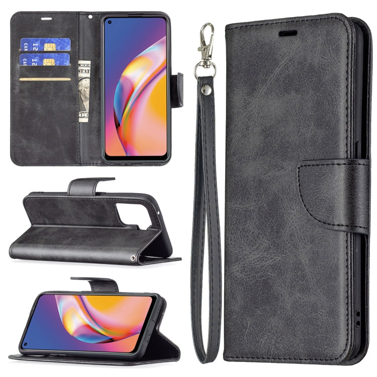 For OPPO A94 4G/Reno5 F/F19 Pro Retro Lambskin Texture Pure Color Horizontal Flip PU Leather Case with Holder & Card Slots & Wallet & Lanyard