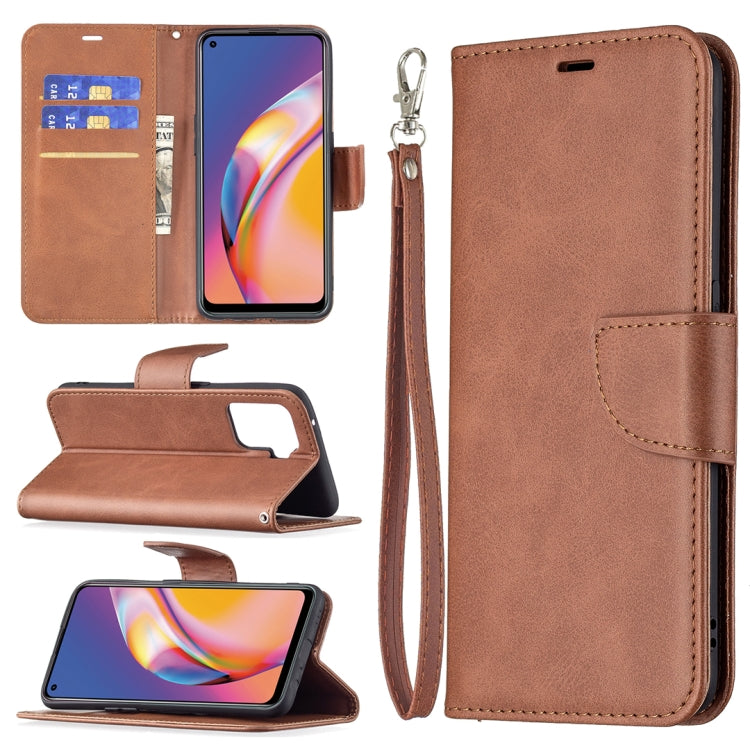 For OPPO A94 4G/Reno5 F/F19 Pro Retro Lambskin Texture Pure Color Horizontal Flip PU Leather Case with Holder & Card Slots & Wallet & Lanyard