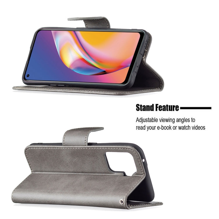 For OPPO A94 4G/Reno5 F/F19 Pro Retro Lambskin Texture Pure Color Horizontal Flip PU Leather Case with Holder & Card Slots & Wallet & Lanyard