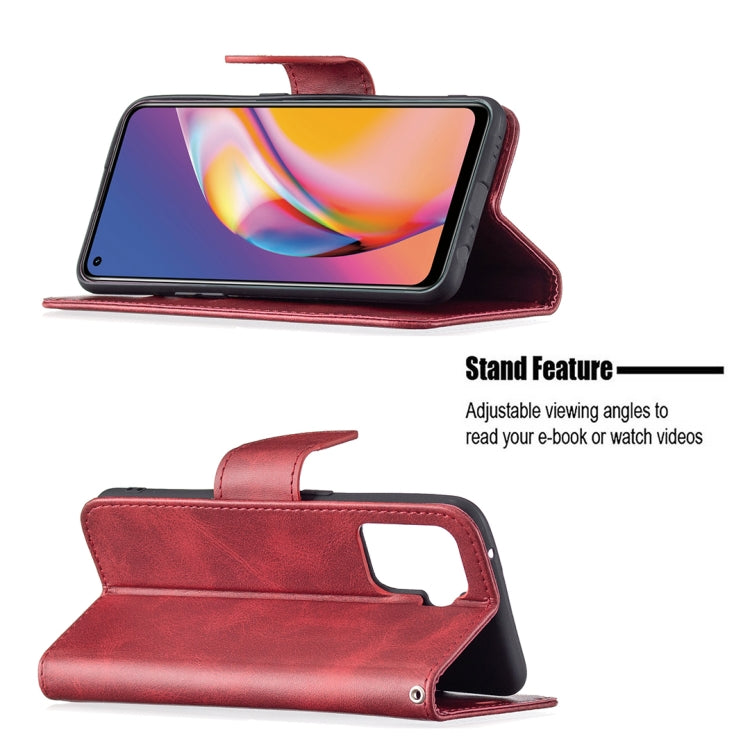 For OPPO A94 4G/Reno5 F/F19 Pro Retro Lambskin Texture Pure Color Horizontal Flip PU Leather Case with Holder & Card Slots & Wallet & Lanyard