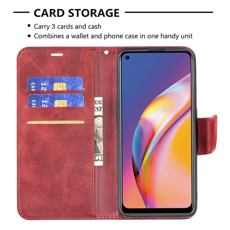For OPPO A94 4G/Reno5 F/F19 Pro Retro Lambskin Texture Pure Color Horizontal Flip PU Leather Case with Holder & Card Slots & Wallet & Lanyard