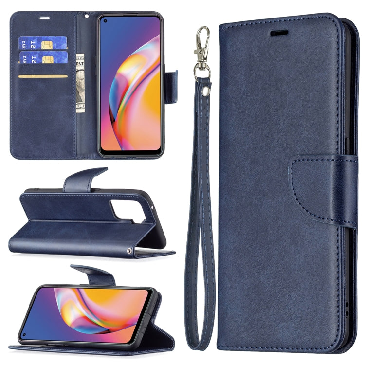 For OPPO A94 4G/Reno5 F/F19 Pro Retro Lambskin Texture Pure Color Horizontal Flip PU Leather Case with Holder & Card Slots & Wallet & Lanyard