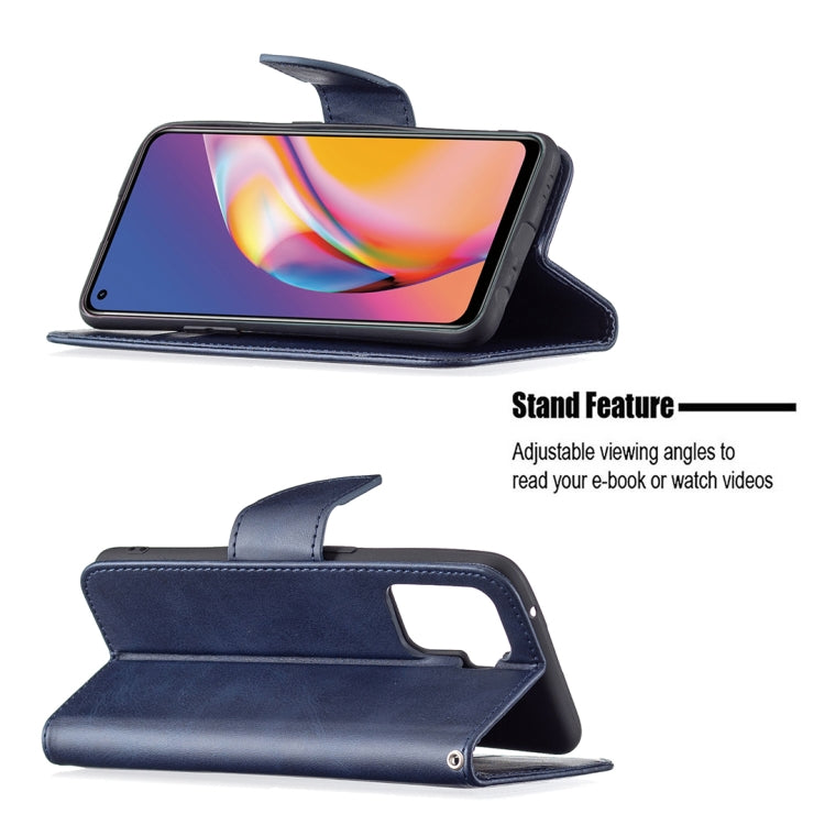 For OPPO A94 4G/Reno5 F/F19 Pro Retro Lambskin Texture Pure Color Horizontal Flip PU Leather Case with Holder & Card Slots & Wallet & Lanyard
