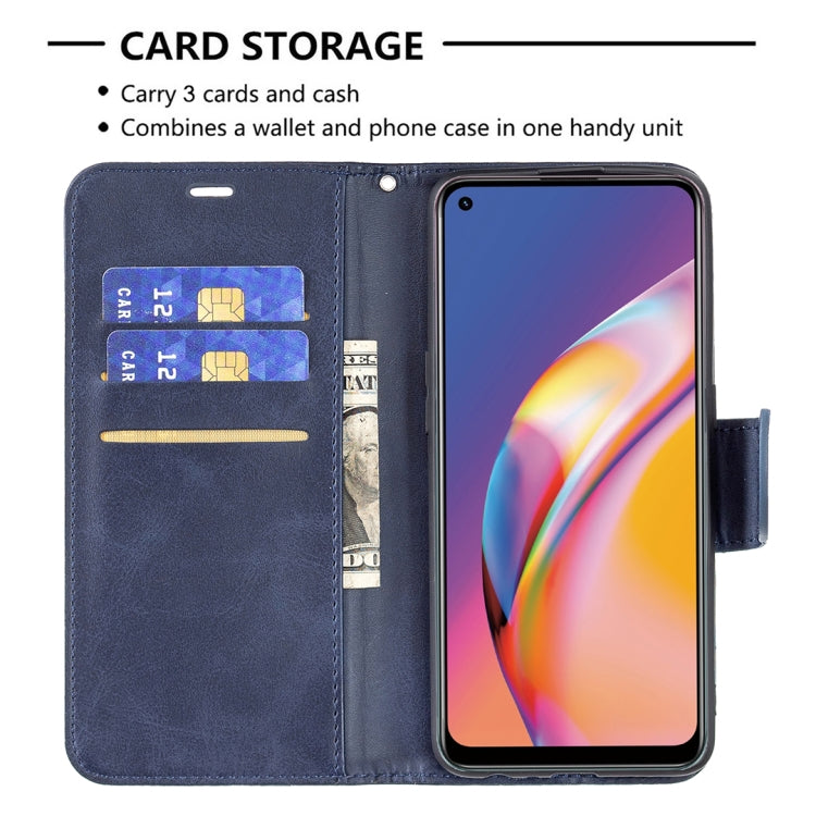 For OPPO A94 4G/Reno5 F/F19 Pro Retro Lambskin Texture Pure Color Horizontal Flip PU Leather Case with Holder & Card Slots & Wallet & Lanyard