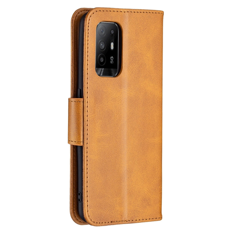 For OPPO A94 5G/F19 Pro+ 5G/Reno5 Z Retro Lambskin Texture Pure Color Horizontal Flip PU Leather Case with Holder & Card Slots & Wallet & Lanyard