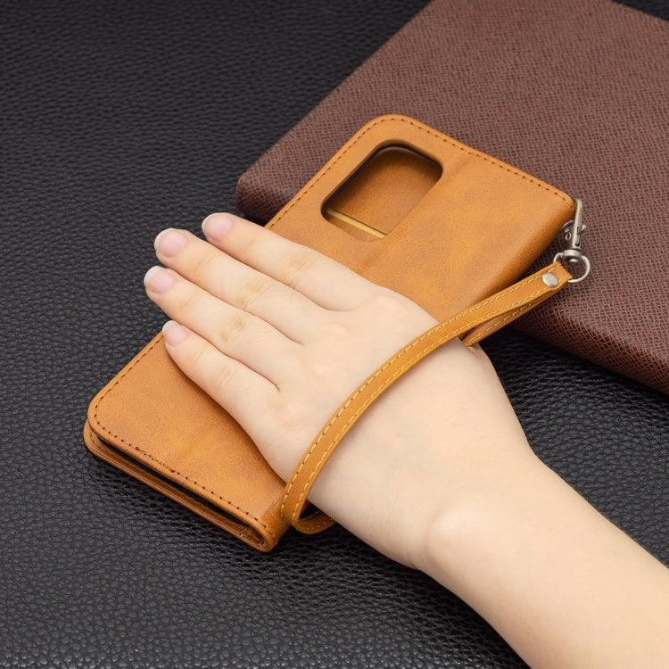 For OPPO A94 5G/F19 Pro+ 5G/Reno5 Z Retro Lambskin Texture Pure Color Horizontal Flip PU Leather Case with Holder & Card Slots & Wallet & Lanyard