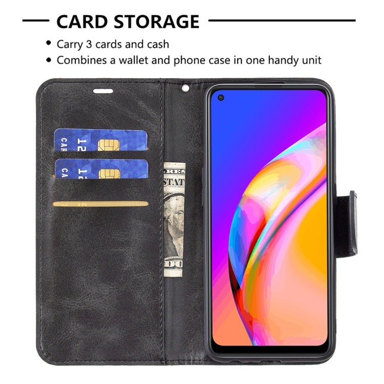 For OPPO A94 5G/F19 Pro+ 5G/Reno5 Z Retro Lambskin Texture Pure Color Horizontal Flip PU Leather Case with Holder & Card Slots & Wallet & Lanyard