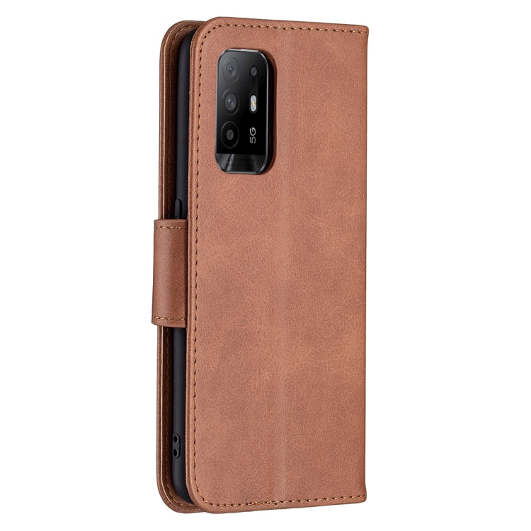 For OPPO A94 5G/F19 Pro+ 5G/Reno5 Z Retro Lambskin Texture Pure Color Horizontal Flip PU Leather Case with Holder & Card Slots & Wallet & Lanyard