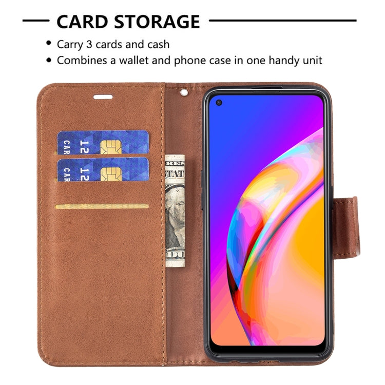 For OPPO A94 5G/F19 Pro+ 5G/Reno5 Z Retro Lambskin Texture Pure Color Horizontal Flip PU Leather Case with Holder & Card Slots & Wallet & Lanyard