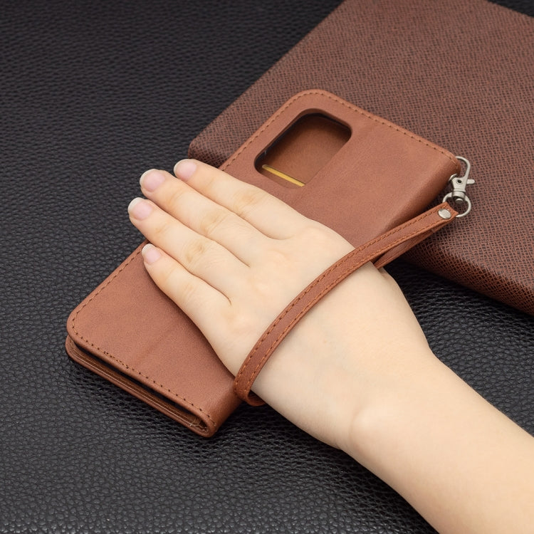 For OPPO A94 5G/F19 Pro+ 5G/Reno5 Z Retro Lambskin Texture Pure Color Horizontal Flip PU Leather Case with Holder & Card Slots & Wallet & Lanyard