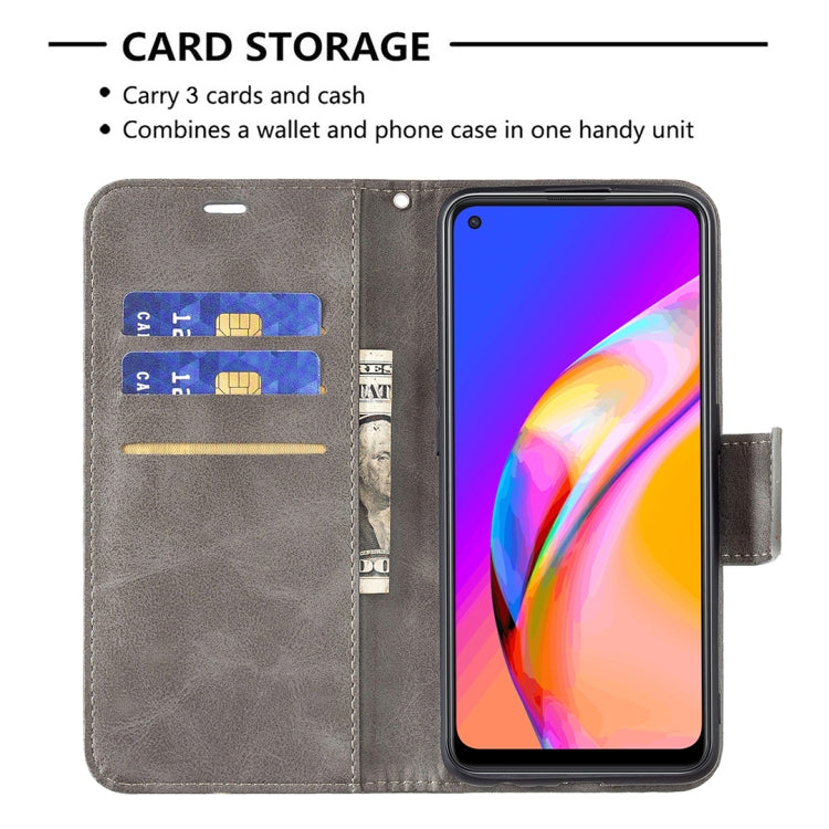 For OPPO A94 5G/F19 Pro+ 5G/Reno5 Z Retro Lambskin Texture Pure Color Horizontal Flip PU Leather Case with Holder & Card Slots & Wallet & Lanyard