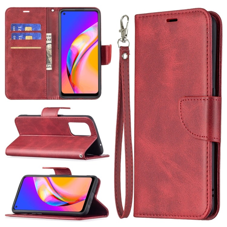 For OPPO A94 5G/F19 Pro+ 5G/Reno5 Z Retro Lambskin Texture Pure Color Horizontal Flip PU Leather Case with Holder & Card Slots & Wallet & Lanyard