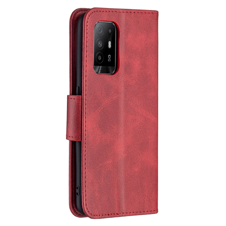 For OPPO A94 5G/F19 Pro+ 5G/Reno5 Z Retro Lambskin Texture Pure Color Horizontal Flip PU Leather Case with Holder & Card Slots & Wallet & Lanyard