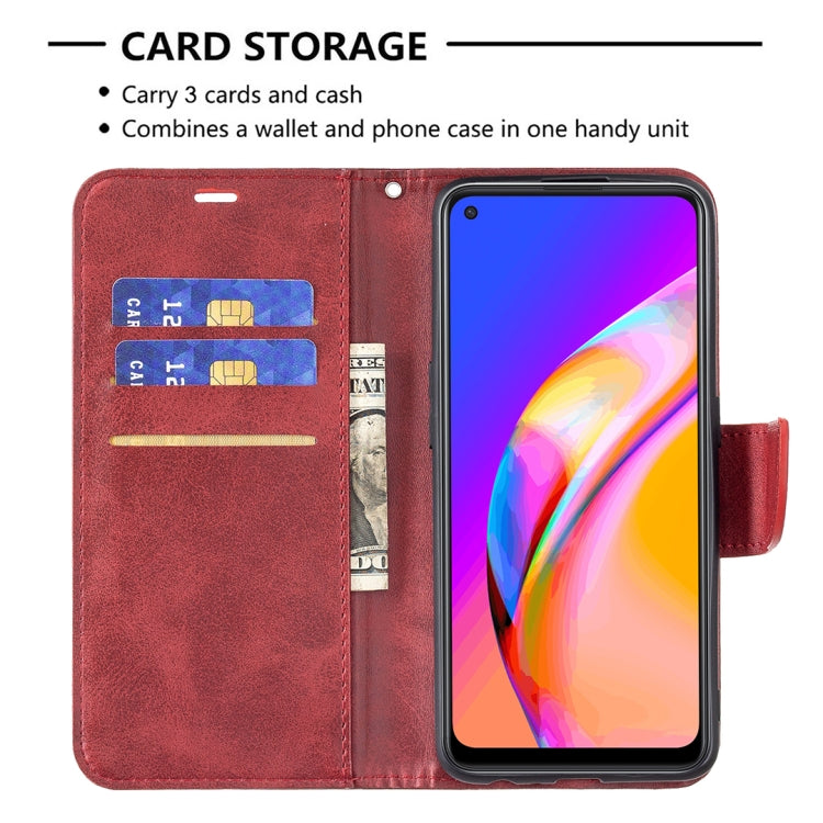For OPPO A94 5G/F19 Pro+ 5G/Reno5 Z Retro Lambskin Texture Pure Color Horizontal Flip PU Leather Case with Holder & Card Slots & Wallet & Lanyard