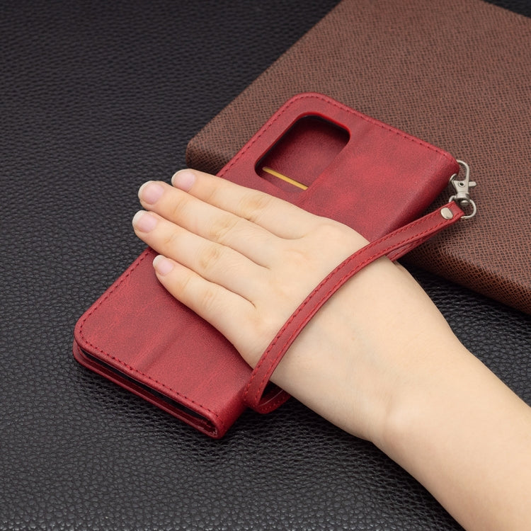 For OPPO A94 5G/F19 Pro+ 5G/Reno5 Z Retro Lambskin Texture Pure Color Horizontal Flip PU Leather Case with Holder & Card Slots & Wallet & Lanyard