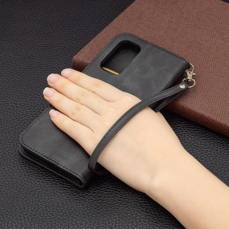 For OPPO Reno5 Pro 5G Retro Lambskin Texture Pure Color Horizontal Flip PU Leather Case with Holder & Card Slots & Wallet & Lanyard