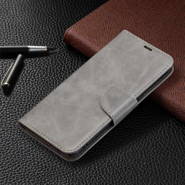 For OPPO Reno5 Pro 5G Retro Lambskin Texture Pure Color Horizontal Flip PU Leather Case with Holder & Card Slots & Wallet & Lanyard