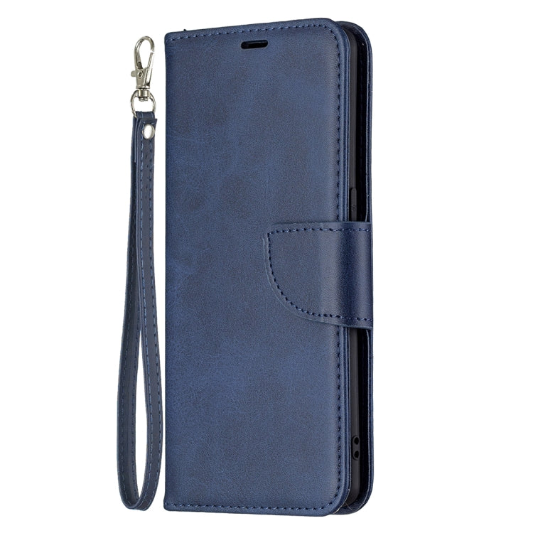 For OPPO Reno5 Pro 5G Retro Lambskin Texture Pure Color Horizontal Flip PU Leather Case with Holder & Card Slots & Wallet & Lanyard