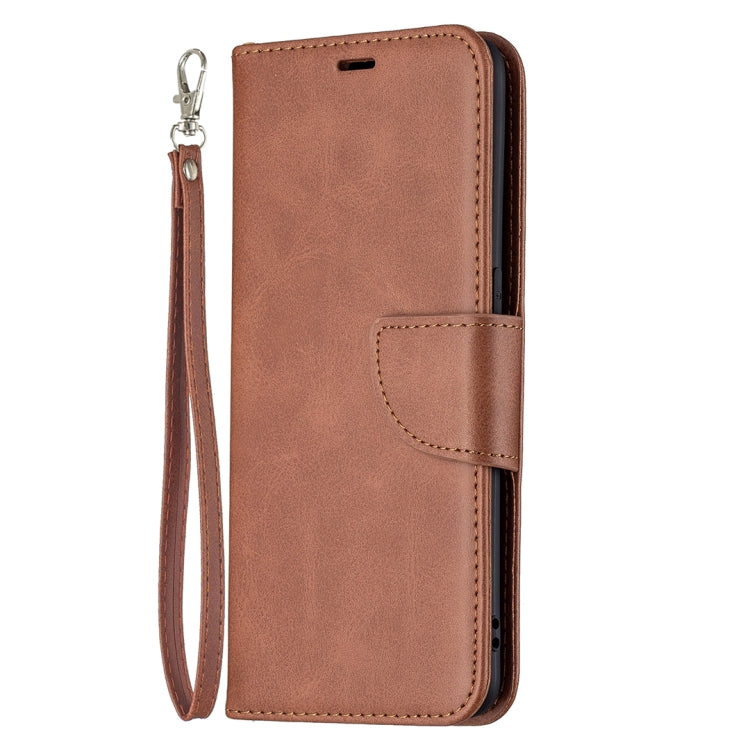 For OPPO Reno5 5G Retro Lambskin Texture Pure Color Horizontal Flip PU Leather Case with Holder & Card Slots & Wallet & Lanyard