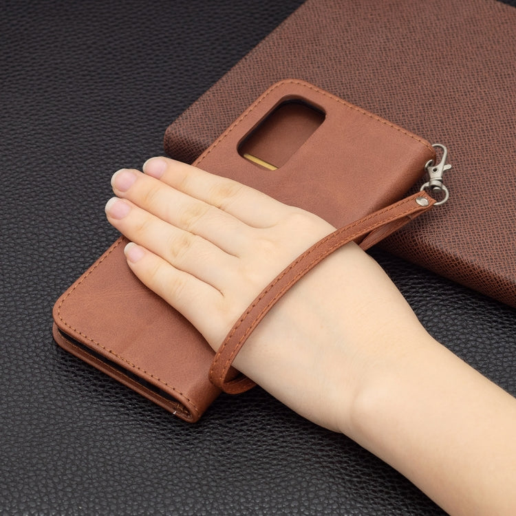 For OPPO Reno5 5G Retro Lambskin Texture Pure Color Horizontal Flip PU Leather Case with Holder & Card Slots & Wallet & Lanyard