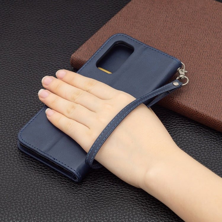 For OPPO Reno5 5G Retro Lambskin Texture Pure Color Horizontal Flip PU Leather Case with Holder & Card Slots & Wallet & Lanyard