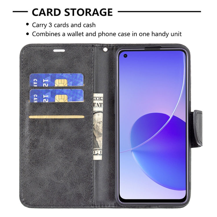 For OPPO Reno6 5G Retro Lambskin Texture Pure Color Horizontal Flip PU Leather Case with Holder & Card Slots & Wallet & Lanyard