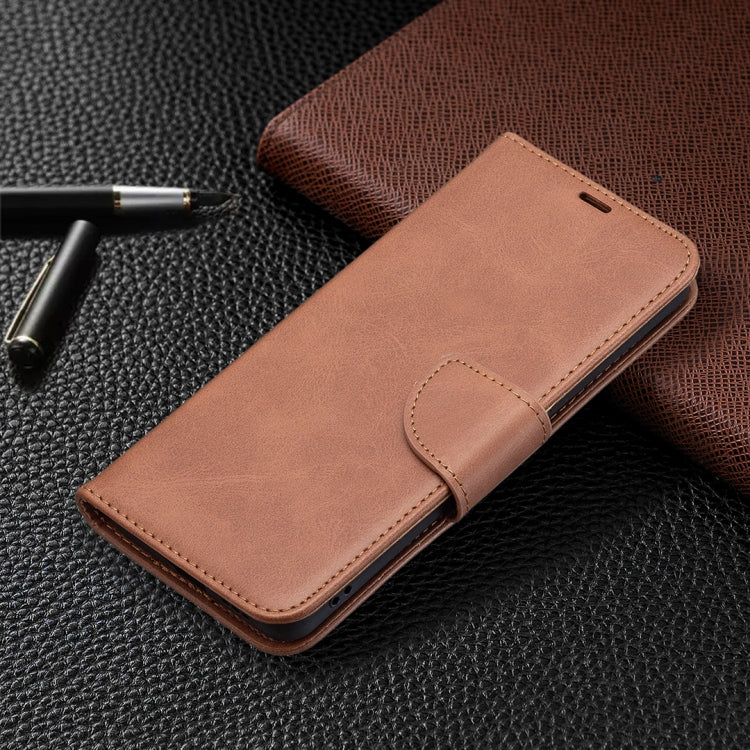 For OPPO Reno6 5G Retro Lambskin Texture Pure Color Horizontal Flip PU Leather Case with Holder & Card Slots & Wallet & Lanyard