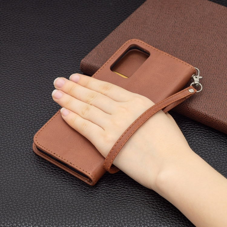 For OPPO Reno6 5G Retro Lambskin Texture Pure Color Horizontal Flip PU Leather Case with Holder & Card Slots & Wallet & Lanyard