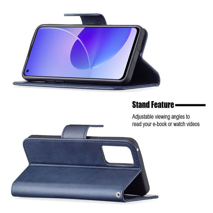 For OPPO Reno6 5G Retro Lambskin Texture Pure Color Horizontal Flip PU Leather Case with Holder & Card Slots & Wallet & Lanyard