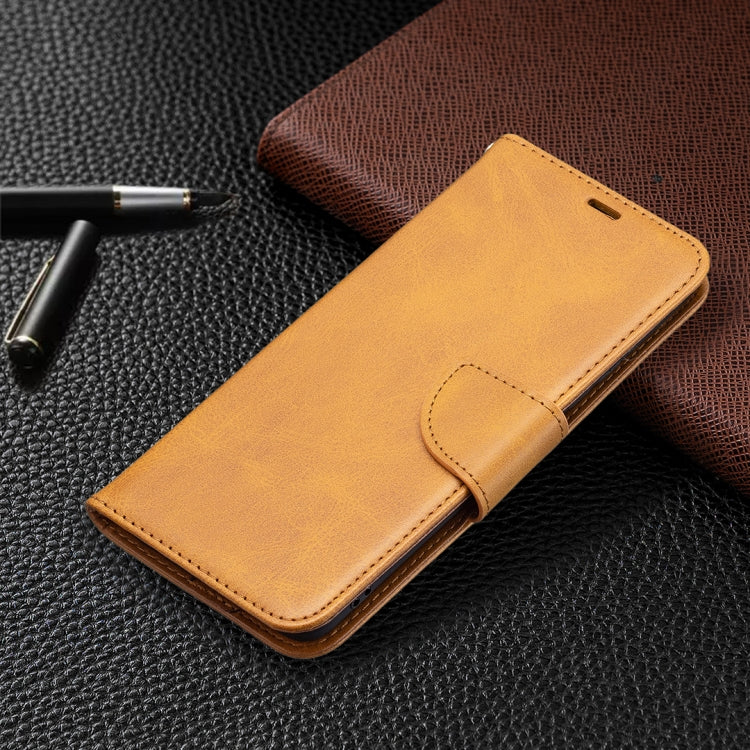 For OPPO Realme 8/Realme 8 Pro Retro Lambskin Texture Pure Color Horizontal Flip PU Leather Case with Holder & Card Slots & Wallet & Lanyard