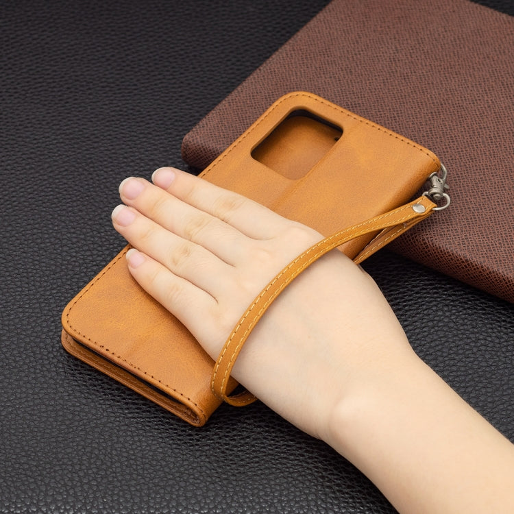 For OPPO Realme 8/Realme 8 Pro Retro Lambskin Texture Pure Color Horizontal Flip PU Leather Case with Holder & Card Slots & Wallet & Lanyard