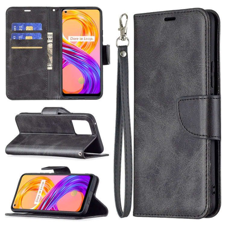 For OPPO Realme 8/Realme 8 Pro Retro Lambskin Texture Pure Color Horizontal Flip PU Leather Case with Holder & Card Slots & Wallet & Lanyard