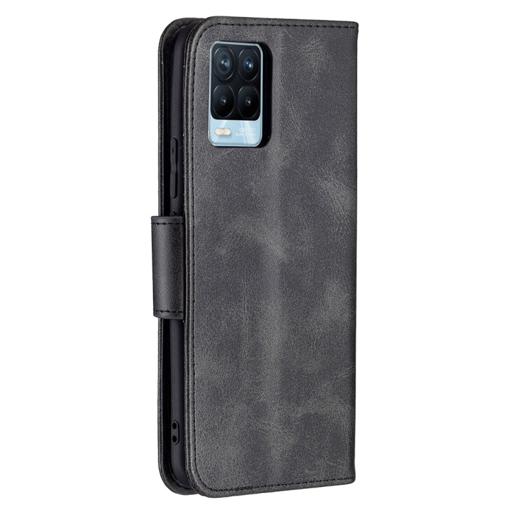 For OPPO Realme 8/Realme 8 Pro Retro Lambskin Texture Pure Color Horizontal Flip PU Leather Case with Holder & Card Slots & Wallet & Lanyard